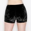 ALWAYS Womens Crushed Velvet Shorts  Buttery Soft Comfortable Sexy Boy Short Pants Black Large view 4
