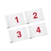 KINGTOP Numbered Golf Flag 8x6 Inch  Upgraded Double Layer 420D Nylon, Double Sided Printing, Tube Inserted  Mini Practice Putting Green Flags for Yard, White #1-4 view 1