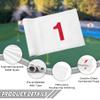 KINGTOP Numbered Golf Flag 8x6 Inch  Upgraded Double Layer 420D Nylon, Double Sided Printing, Tube Inserted  Mini Practice Putting Green Flags for Yard, White #1-4 view 2