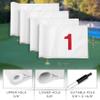 KINGTOP Numbered Golf Flag 8x6 Inch  Upgraded Double Layer 420D Nylon, Double Sided Printing, Tube Inserted  Mini Practice Putting Green Flags for Yard, White #1-4 view 3