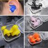6 Sets Waterproof Swimming Earplugs Green Reusable Silicone Ear Plugs for Adult Swimming Bathing Showering Sleeping view 3