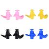 6 Sets Waterproof Swimming Earplugs Black Reusable Silicone Ear Plugs for Adult Swimming Bathing Showering Sleeping view 2