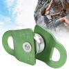 EVTSCAN Outdoor Rock Climbing Downhill 20KN Bearing Mobile Pulley Rock Side Plate Pulley Green view 2