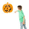 Fun Express 20" x 20.5" Pumpkin Foam Dartboard with Grip Balls - 5 Pieces | Halloween Party Games, Fall Festival Activities, Indoor/Outdoor Decorations view 2