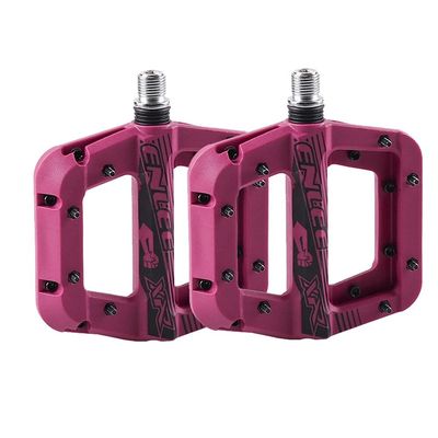 CATAZER Mountain Bike Pedals MTB Pedals BMX Pedals Nylon Fiber DU Bearing Non-Slip Bicycle Pedals Clycling Pedals (Purple)