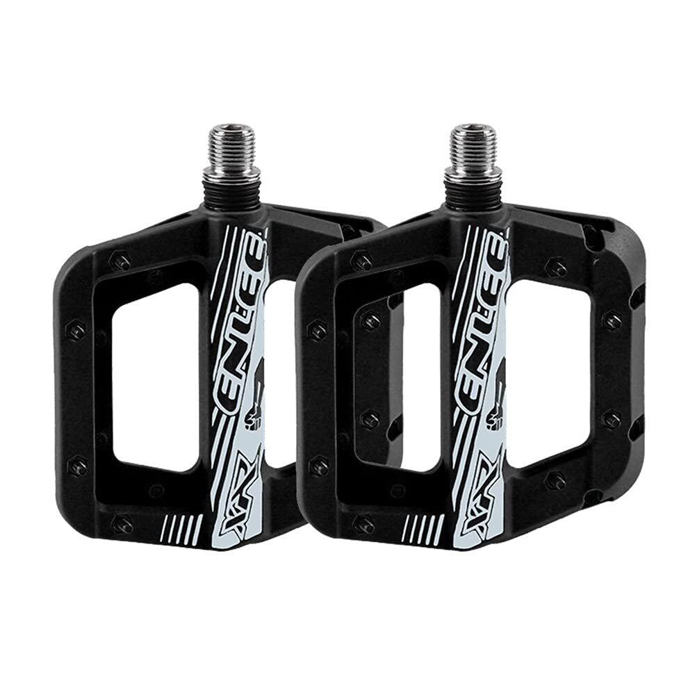 CATAZER Mountain Bike Pedals MTB Pedal BMX Pedals Nylon Fiber DU Bearing Non-Slip Bicycle Pedals Clycling Pedals (Black)