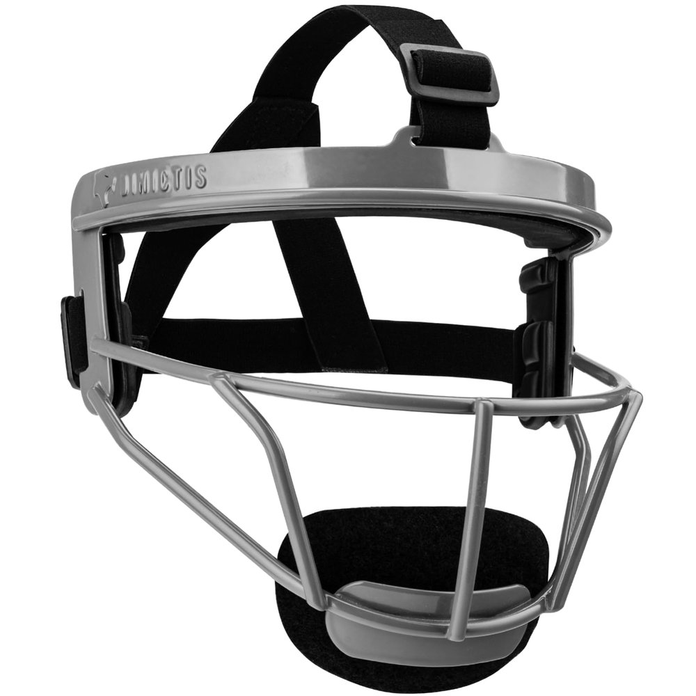 Dinictis Softball Face Mask, Lightweight, Comfortable, with Wide Field Vision, Durable and Safe Face Guards, Premium Protective Softball Fielder's Mask-Grey-Child(S)