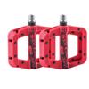 CATAZER Mountain Bike Pedal MTB Pedal BMX Pedals Nylon Fiber DU Bearing Non-Slip Bicycle Pedals Clycling Pedals (Red) view 1