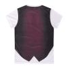 renvena Mens 3D Printed Vest & Tie Tuxedo T Shirt Round Neck Short Sleeve Tux Shirt Burgundy Small view 4