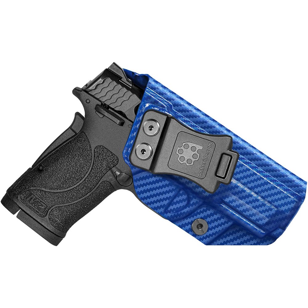 Amberide M&P 380 Shield EZ IWB Holster,Kydex-Boltaron Inside Waistband Fit S&W M&P 380 Shield EZ .380,Secure Retention,Quick Draw,030 Cant