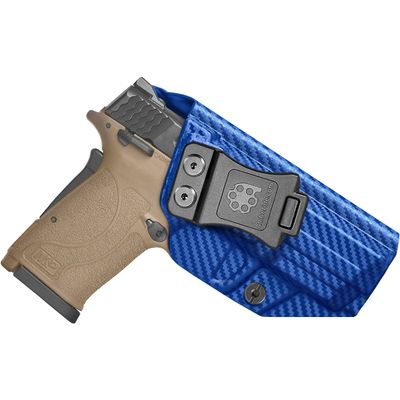 Amberide M&P Shield EZ/Equalizer IWB Holster, Kydex-Boltaron Inside Waistband Fit S&W Shield EZ & Equalizer 9mm, Quick Draw, Secure Retention, 030 Cant