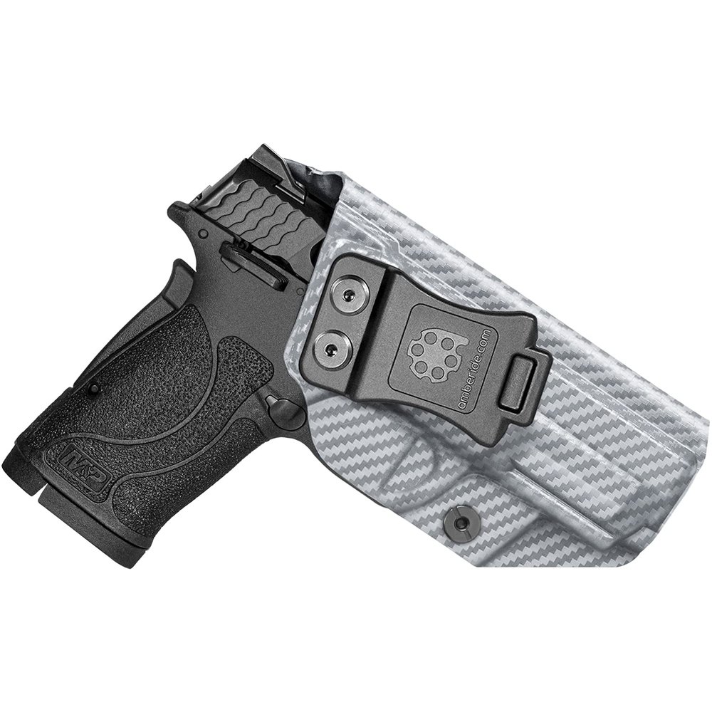 Amberide M&P 380 Shield EZ IWB Holster,Kydex-Boltaron Inside Waistband Fit S&W M&P 380 Shield EZ .380,Secure Retention,Quick Draw,030 Cant