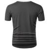 renvena Mens 3D Printed Vest & Tie Tuxedo T Shirt Round Neck Short Sleeve Tux Shirt Dark Gray Small view 2