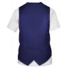 renvena Mens 3D Printed Vest & Tie Tuxedo T Shirt Round Neck Short Sleeve Tux Shirt Blue Large view 2