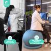 ENOVI ProBalance Yoga Ball Chair, Exercise Ball with Slipcover and Base for Office and Home, Birthing and Pregnancy, 65cm, AP view 2