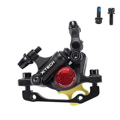 BUCKLOS Zoom HB-100 MTB Line Pulling Hydraulic Disc Brake Calipers Front + Rear, Aluminum Alloy Mountain Bike Hydraulic Disc Brakes with is/PM Universal Caliper Adapter for XC Trail, Fat Bike