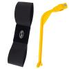 Amy Sport Golf Swing Training Aid Wrist Hinge Adjustable Arm Band with Hanger Smartball Connection Band for Correction, Men Women Ball Between Arms Practice Tool (Black Arm Band+Yellow Trainer)