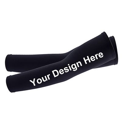 TopTie Custom 1 Pair Arm Sleeves for Men Women, Personalized Arm Compression Sleeve for Football, Basketball & Volleyball-1 Pair Black
