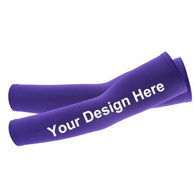 TopTie Custom 1 Pair Arm Sleeves for Men Women, Personalized Arm Compression Sleeve for Football, Basketball & Volleyball-1 Pair Purple