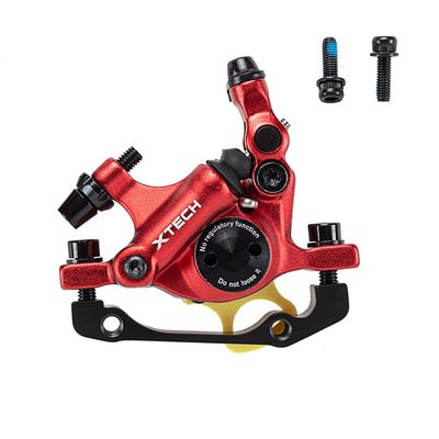BUCKLOS Zoom HB-100 MTB Line Pulling Hydraulic Disc Brake Calipers Front + Rear, Aluminum Alloy Mountain Bike Hydraulic Disc Brakes with is/PM Universal Caliper Adapter for XC Trail, Fat Bike