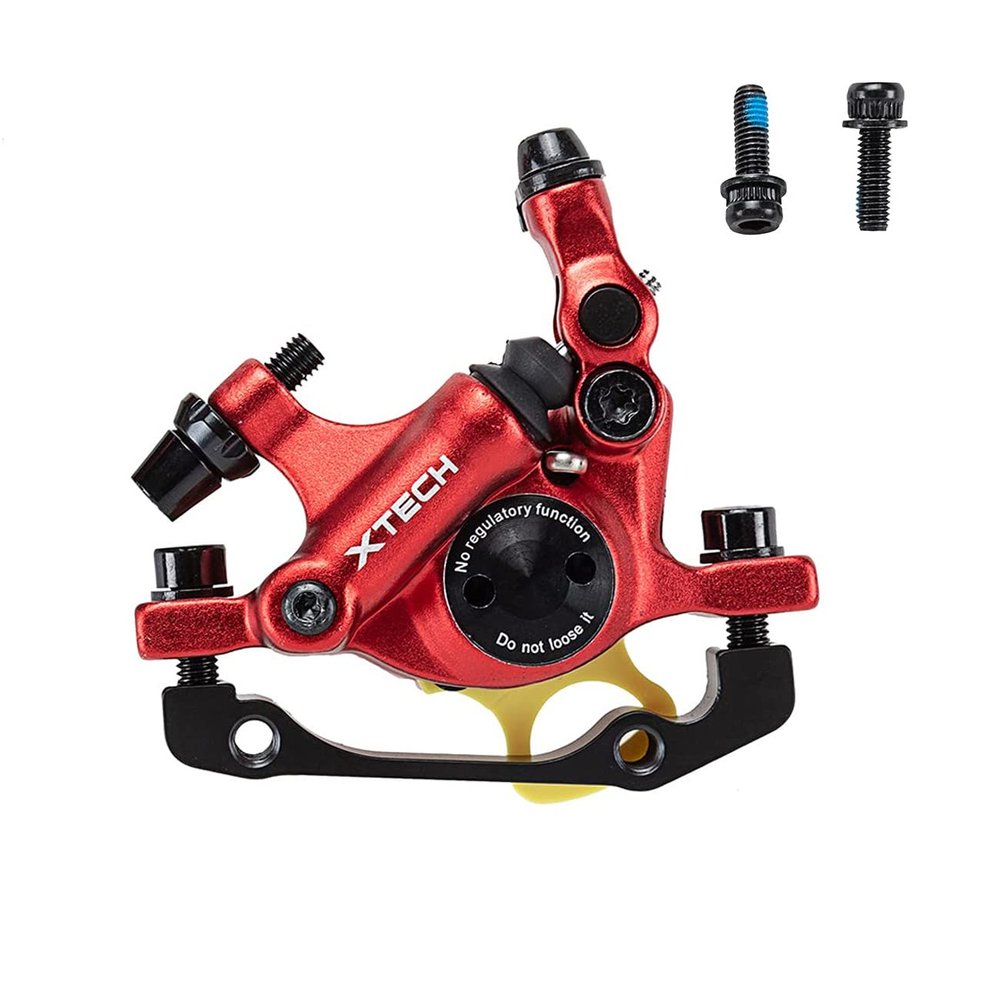 BUCKLOS Zoom HB-100 MTB Line Pulling Hydraulic Disc Brake Calipers Front + Rear, Aluminum Alloy Mountain Bike Hydraulic Disc Brakes with is/PM Universal Caliper Adapter for XC Trail, Fat Bike