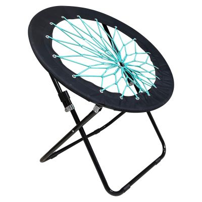 CAMP SOLUTIONS Bungee Chair Portable Foldable, Dish Chair Bunjo Game Chair for Outdoor and Indoor and Camping and BBQ (Black)