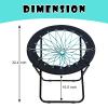 CAMP SOLUTIONS Bungee Chair Portable Foldable, Dish Chair Bunjo Game Chair for Outdoor and Indoor and Camping and BBQ (Black) view 3