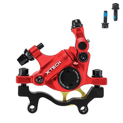 BUCKLOS Zoom HB-100 MTB Line Pulling Hydraulic Disc Brake Calipers Front + Rear, Aluminum Alloy Mountain Bike Hydraulic Disc Brakes with is/PM Universal Caliper Adapter for XC Trail, Fat Bike