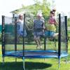 LJHSS Replacement Trampoline Safety Net Enclosure,Tear and Weather Resistant,with Zipper & Buckle,Black Trampoline Replacement Net view 4