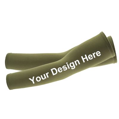 TopTie Custom 1 Pair Arm Sleeves for Men Women, Personalized Arm Compression Sleeve for Football, Basketball & Volleyball-1 Pair Army Green