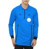 TopTie Embroidered Official Soccer Patch Pocket Referee Jersey, Custom USSF Long Sleeve Pro Ref Shirt-Blue-2XL view 4