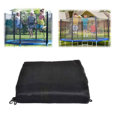 LJHSS Replacement Trampoline Safety Net Enclosure,Tear and Weather Resistant,with Zipper & Buckle,Black Trampoline Replacement Net