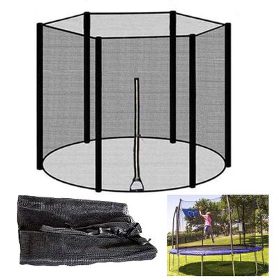 LJHSS Outdoor Sports Trampoline Safety Net,Breathable UV and Weather-Resistant Replacement Safety Mesh Net,for 6/8 Pole Round Frame Trampolines