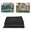 LJHSS Replacement Trampoline Safety Net Enclosure,Tear and Weather Resistant,with Zipper & Buckle,Black Trampoline Replacement Net view 1