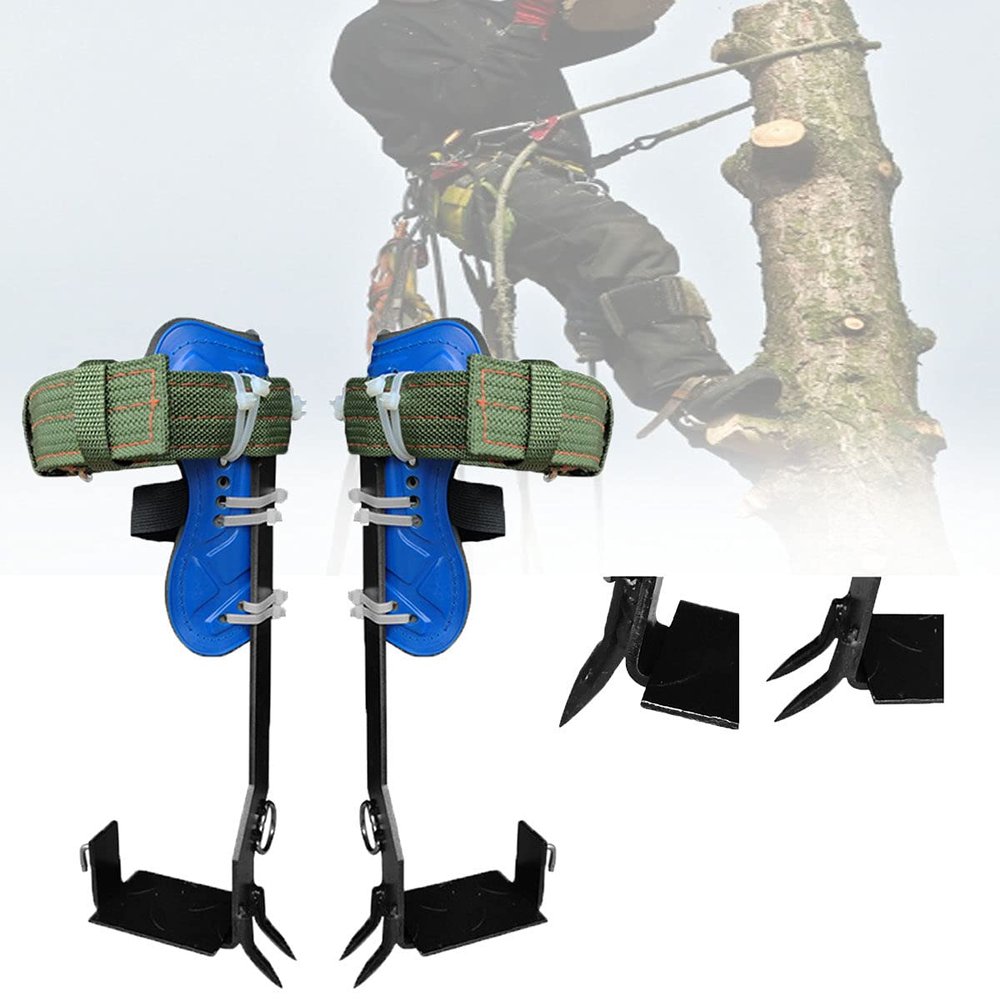 WZFANJIJ Tree Climbing Gear, Tree Climbing Spikes 304 Stainless Steel Claw Climbing Tree Spikes Outdoor Sports Tree Climbing Tool,for High Altitude Logging Fruit Picking Hunting Equipment
