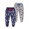 Azalquat Boys Active Athletic Pull-On Pants I Kids Cozy Cotton Shark Jogging Sweatpants (Shark & Cars, 3-4T)