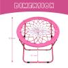 CAMP SOLUTIONS Bungee Chair Portable Foldable, Dish Chair Bunjo Game Chair for Outdoor and Indoor and Camping and BBQ (Pink) view 3