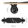 Junli 41 Inch Freeride Skateboard Longboard - Complete Skateboard Cruiser for Cruising, Carving, Free-Style and Downhill Blue Fly Fish view 4