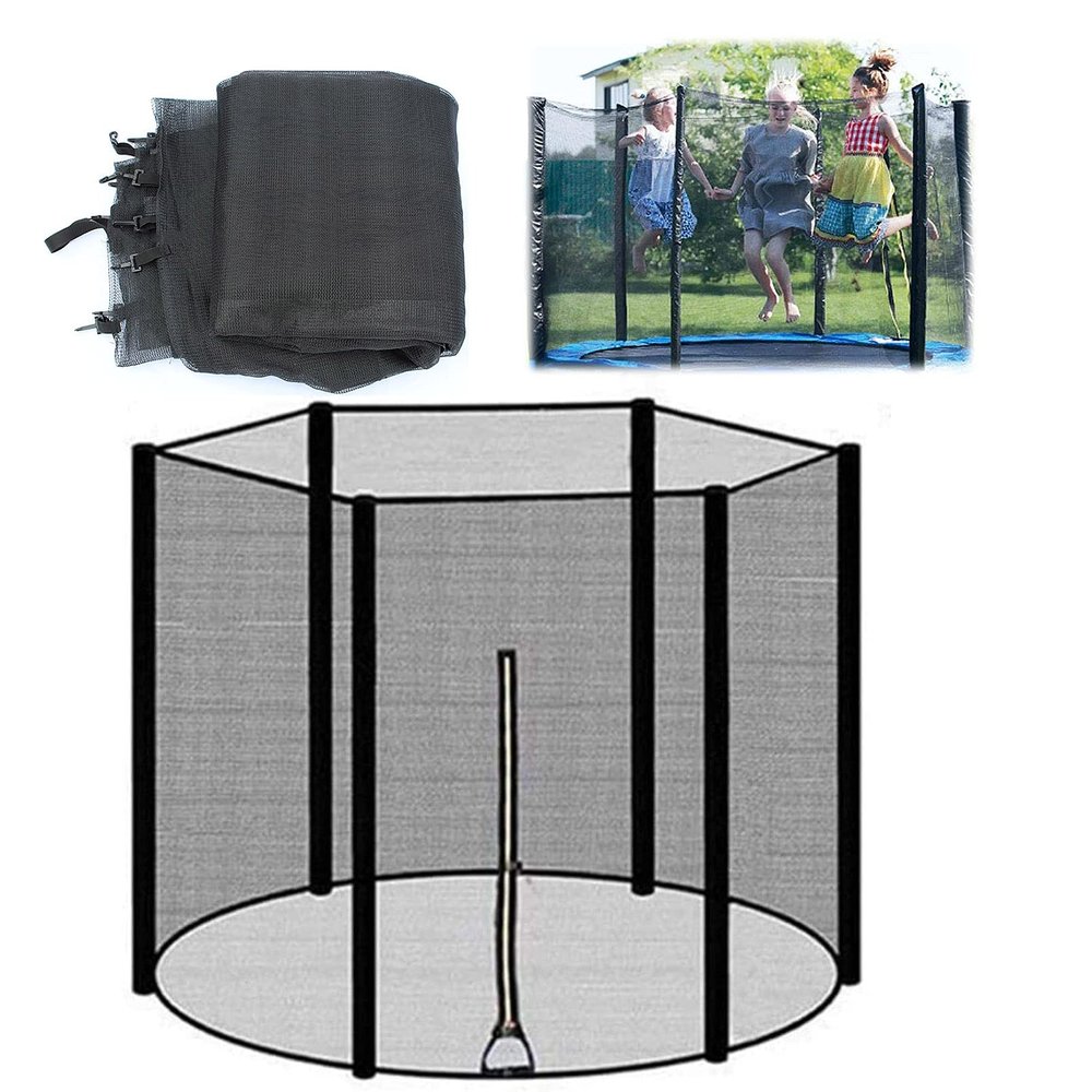 LJHSS Trampoline Net,Round Trampoline Enclosure Net,with Zipper & Buckle,Diameter 244/306/366/396cm Outdoor Sports Trampoline Safety Net