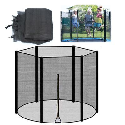 LJHSS Trampoline Net,Round Trampoline Enclosure Net,with Zipper & Buckle,Diameter 244/306/366/396cm Outdoor Sports Trampoline Safety Net