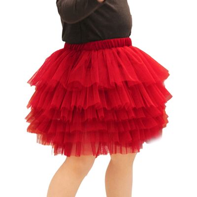 Alvivi Baby Girls' Tutu Skirt Bloomers Toddler 6 Layered Tulle Tutus Birthday Party Phtotography Princess Dress Outfit Burgundy 3-4 Years