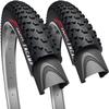 Fincci 26 x 1.95 Inch Bike Tire Foldable, 50-559, 60 TPI, Tough & Durable Nylon Rubber, Kevlar Bead, Set of 2  Compatible with MTB, XC, Enduro, Touring & Hybrid Bicycles view 1