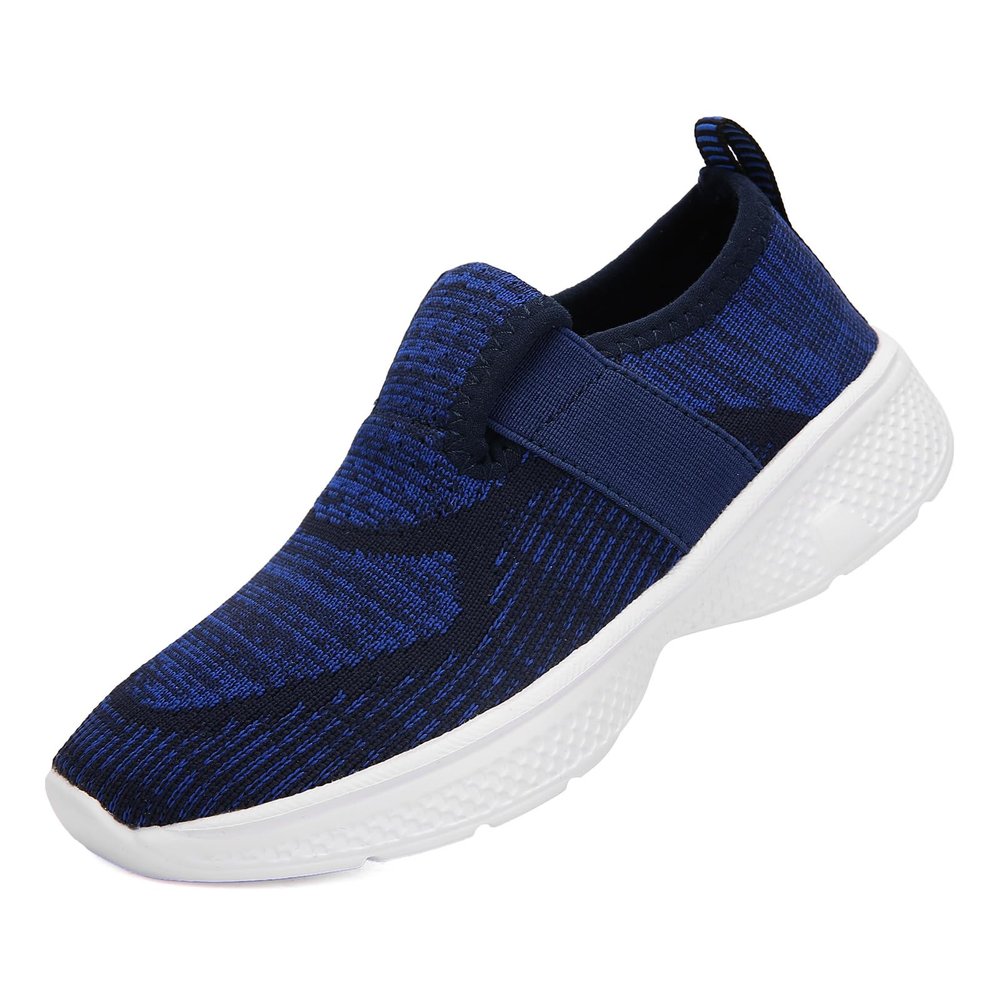 ReverseClock Kids Lightweight Breathable Loafer Walking Shoes Easy Walk Sport Running Sneaker Casual Slip-on Shoe for Boys Girls (Blue, Numeric_11)