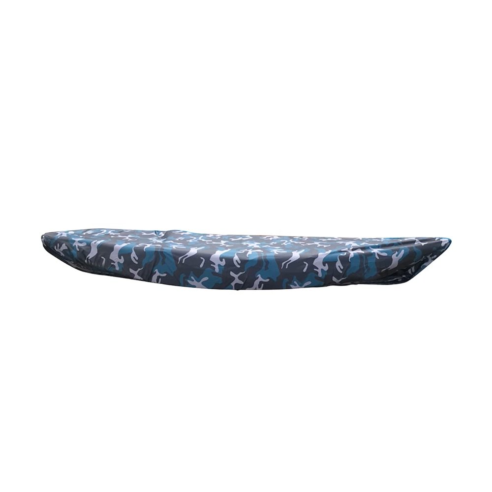 UNISTRENGH Waterproof Dust Storage UV Protection Kayak Cover Heavy Duty Canoe Cover (Blue Camo, 15.0-18.0ft (4.6-5m))