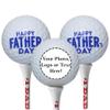 Fathers Day Golf Gift Set  3 Personalized Golf Balls & 20 White Tees Printed with #1 DAD  Tournament Quality Balls  Unique Gift for Dad, Grandpa, Husband view 1