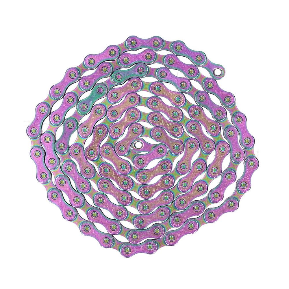 Chain Single 10 Speed, 10 Speed Colorful Chain Road Rainbow Chain with Magic Buckle rollerchain Chains & Parts & Parts