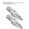 Aramox Boat Rail End for Marine Boat, 2Pcs 7/8in Handrail End 316 Stainless Steel Anti- Accessory view 2