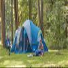 Dome Tent Ozark Trail 10-Person Family Camping Tent with 3 Rooms and Screen Porch, blue view 4