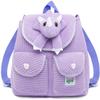 Purple Dinosaur Triceratops Mini Backpack for Kids, Mini Backpack for Toddler Girls, Gift for 2 3 4 5 Year Old Girl Boy view 1