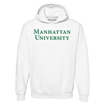 UGP Campus Apparel AH01 - Manhattan University Jaspers Basic Block Hoodie - X-Large - White